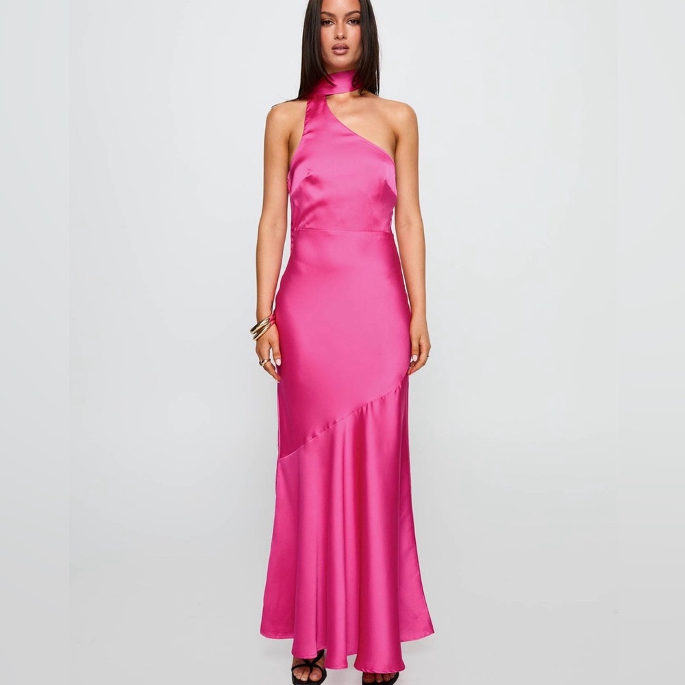 Elixaire Scarf Pink Maxi Dress Size small from Princess Polly